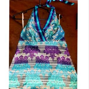 NWOT The Limited sleeveless blouse tie around neck